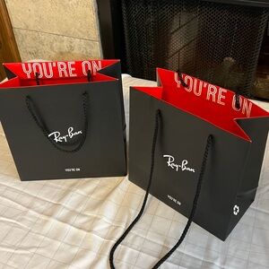 Ray-Ban Black and Red Shopping Bag